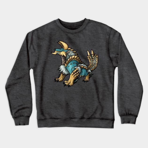 Smug Zinogre - Monster Hunter Crewneck Sweatshirt by mdaviesart